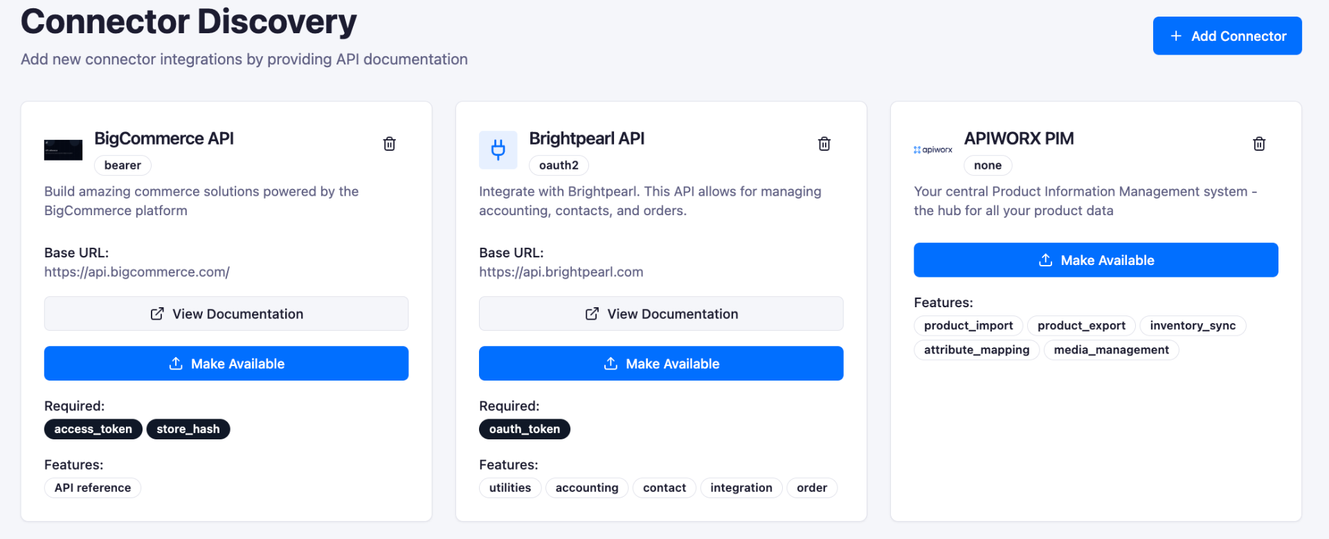 AI-powered connector discovery from API documentation